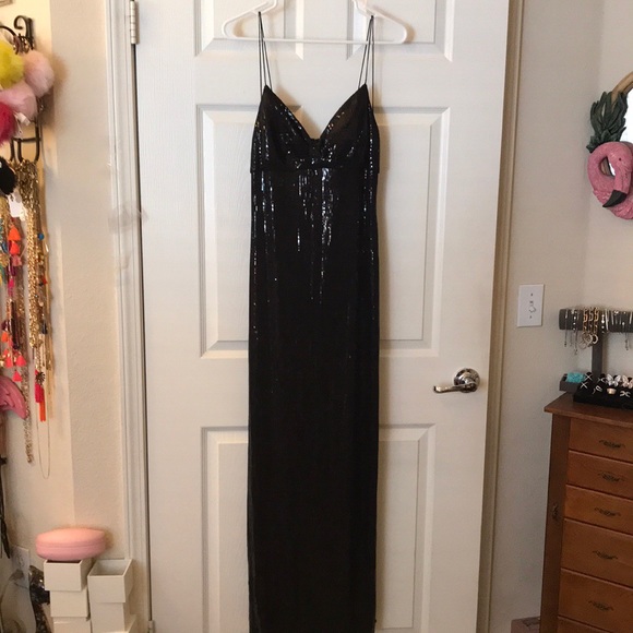 Aqua Dresses & Skirts - Aqua (Bloomingdales) full black sequin dress